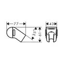 Слайдер для душевых шлангов Hansgrohe WallStoris, белый матовый (27917700) фото 2 Aquada.com.ua