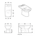 GEBERIT SELNOVA Square унитаз напольный Rimfree, воронкоподобный, прямоугольный, под бачок внешнего монтажа, полузакрытая форма (500.152.01.1) фото 2 Aquada.com.ua