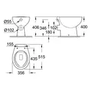 Унітаз для підлоги Grohe Bau Ceramic безободковий, альпійський білий (39430000)