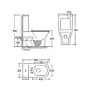 Унітаз-компакт Mixxus STYLE-0404-T3 650x350x830mm система змиву TORNADO 3.0 (MI7036)
