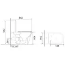 Бачок до унітазу-компакту Mixxus Bevel-0407-T1 Tank 630х350х795 зі зливною арматурою (MI8323)