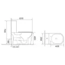 Бачок до унітазу-компакту Mixxus Wave-0405-R Tank 630х350х795 зі зливною арматурою (MI8336)