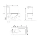 Бачок до унітазу-компакту Mixxus Premium Style-0401-T3 Tank 620х365х805 зі зливною арматурою (MI832 (MI8328)