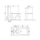 Чаша унітазу-компакту Mixxus Premium Quadro-0401-T1 Bowl 610х365х825 Tornado 1.0 без сидіння (MI834 (MI8343)