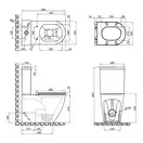 Чаша унітазу-компакту Mixxus Premium Ellipse-0402-T1 Bowl 660х390х855 Tornado 1.0 без сидіння (MI83 (MI8347)