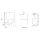 Чаша унітазу-компакту Mixxus Premium Bevel-0401-T1 Bowl 625х390х845 Tornado 1.0 без сидіння (MI8348