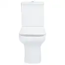 Унитаз-компакт Qtap Cardinal безободковый с сиденьем Soft-close QT0422C666PW