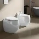 Унитаз напольный, пристенный, безободковый Rak Ceramics Сloud, без сиденья, белый глянец (CLOWC1346AWHA)