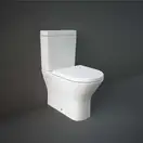 Унитаз-компакт Rimless (безободковый) Rak Ceramics Resort, без сиденья, белый глянец (RST17AWHA + RST10AWHA)