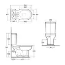Унитаз-компакт Rak Ceramics Washington, без сиденья и бачка, белый глянец (WT11AWHA)