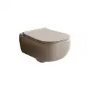 Унитаз подвесной Goclean® (безободковый) Flaminia Fluo с сиденьем Soft Close, цвет - Argilla opaco (матовый) FU118G+FUCW05 Argilla