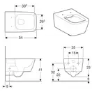 GEBERIT ICON Square унитаз подвесной Rimfree, воронкоподобный, закритая форма, Rimfree (201950000) фото 2 Aquada.com.ua