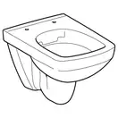 Унитаз подвесной, укороченный Geberit Selnova Compact (без сиденья) (500.280.01.1)