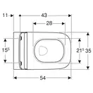 Geberit Smyle Square Унитаз подвесной, белый (500.685.01.1)