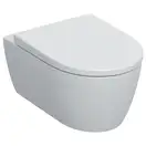 Унітаз підвісний Geberit iCon лійкоподібний, закрита форма, Rimfree, з сидінням з кришкою, білий (501.664.00.1)