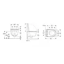 Унітаз підвісний Geberit iCon лійкоподібний, закрита форма, Rimfree, з сидінням з кришкою, білий (501.664.00.1)