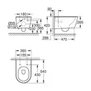 Унитаз подвесной безободковый Grohe Essence с сиденьем Soft Close (3957100H+39577000) фото 5 Aquada.com.ua