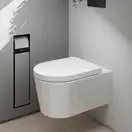 Унітаз підвісний AquaFall Flush (безободковий) Hansgrohe EluPura S в комплекті з сидінням SoftClose  60193450 + 60148450