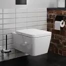 Унітаз підвісний AquaFall Flush (безободковий) Hansgrohe EluPura Q у комплекті з сидінням SoftClose  60194450 + 60150450