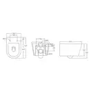 Унітаз підвісний Mixxus BEVEL-0302-R 520x360x365mm, система змиву RIMLESS (MI6709)