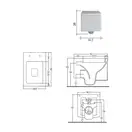 Унітаз підвісний Nic Design Cool 34х52х26 см, Cemento матовий (003242047)
