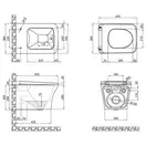 Унитаз подвесной Qtap Gemini безободковый с сиденьем Soft-close QT25332614EW