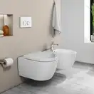 Quarter-Bath Унітаз підвісний безободковий Quarter Bath Deep з кришкою Standart, білий (70DE03054.00.1_30SCD.01WG)