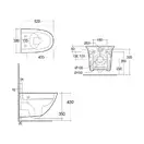 Унитаз подвесной Rimless (безободковый) Rak Ceramics Sensation, белый глянец (SENWC1446AWHA)