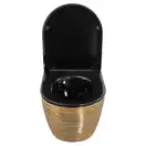 Подвесной унитаз REA CARLO FLAT BRUSHED GOLD BLACK золотой (REA-C3300)