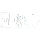 Подвесной унитаз REA HARY RIMLESS белый (REA-C6578)