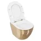 Подвесной унитаз REA CARLO FLAT BRUSH GOLD золотой (REA-C6942)