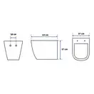 Подвесной унитаз REA CARLO MINI RIMLESS SLIM BLACK MATTE MARBLE (REA-C8001)