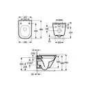 Roca Gap Rimless Square Compacto підвісний унітаз, білий (A34H473000)