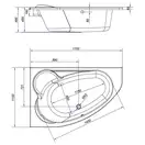 Cersanit Kaliope Ванна акриловая 170x110 левая (AZBA1000130590)