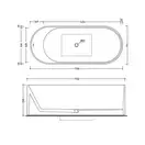 Ванна зі штучного каменю Flaminia Oval 170х70 окремостояща, білий (OV170 SABBIA BIANCO) (OV170 SABBIA_BIANCO)