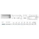 Ванна акриловая 170 х 70 х h46,5 см Geberit Tawa, slim rim в комплекте с ножками 554.120.01.1