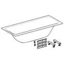 Ванна акриловая 180 х 80 х h46,6 см Geberit Tawa, slim rim, Duo в комплекте с ножками (554.124.01.1)