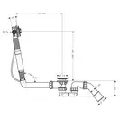 Злив-перелив із наповненням для ванни Hansgrohe Exafill S (колір - чорний матовий) 58116180+58117670