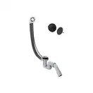 Слив-перелив Hansgrohe Flexaplus для ванны в комплекте с внешней частью (цвет - чёрный матовый) (58185670 + 58140180) фото 1 Aquada.com.ua