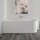 Ванна акрилова Knief Fresh Right 180x80, правий кут закруглений, щілинний перелив, білий матовий (0100232WM/010009106S) (0100232WM_010009106S)