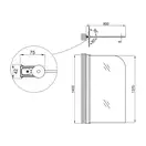 Штора на ванну Lidz Brama SS80x140L.CRM.TR стекло прозрачное 6 мм, левая (LBSS80140LCRMTR)
