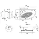 Ванна акриловая Lidz Wawel 170L 170x100 с ножками Nozki A 170 (LWAWEL170LLNA170)