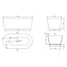Nic-Design Ванна зі штучного каменю NIC Design Bay 160х80, Nero Glossy (014719008)