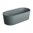 ванна кам'яна Omnires Ovo 160x75 овальна ash gray (OVOWWAG)