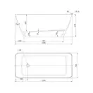 ванна зі штучного каменю Omnires Parma 159x70 прямокутна black (PARMAWWBCP)