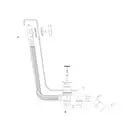 сифон для ванни з переливом Omnires CGS antique bronze (TK104-1.25+64-SBR)
