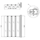Штора на ванну Qtap Gemini WHI40114RP6 стекло Pear 6 мм, 100x140 см (GEMWHI40114RP6)
