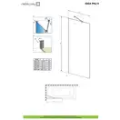 Шторка для ванни Idea Black PNJ II 60, RADAWAY (10001060-54-01)