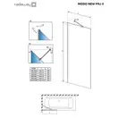 Шторка для ванни Modo New Black PNJ II 80, RADAWAY (10006080-54-01)