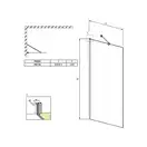Шторка для ванни одноелементна Classic PNJ 80, RADAWAY (211080-001)